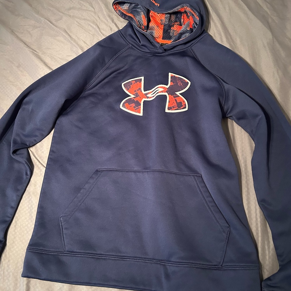 Under Armour Navy Hoodie with Red Accents